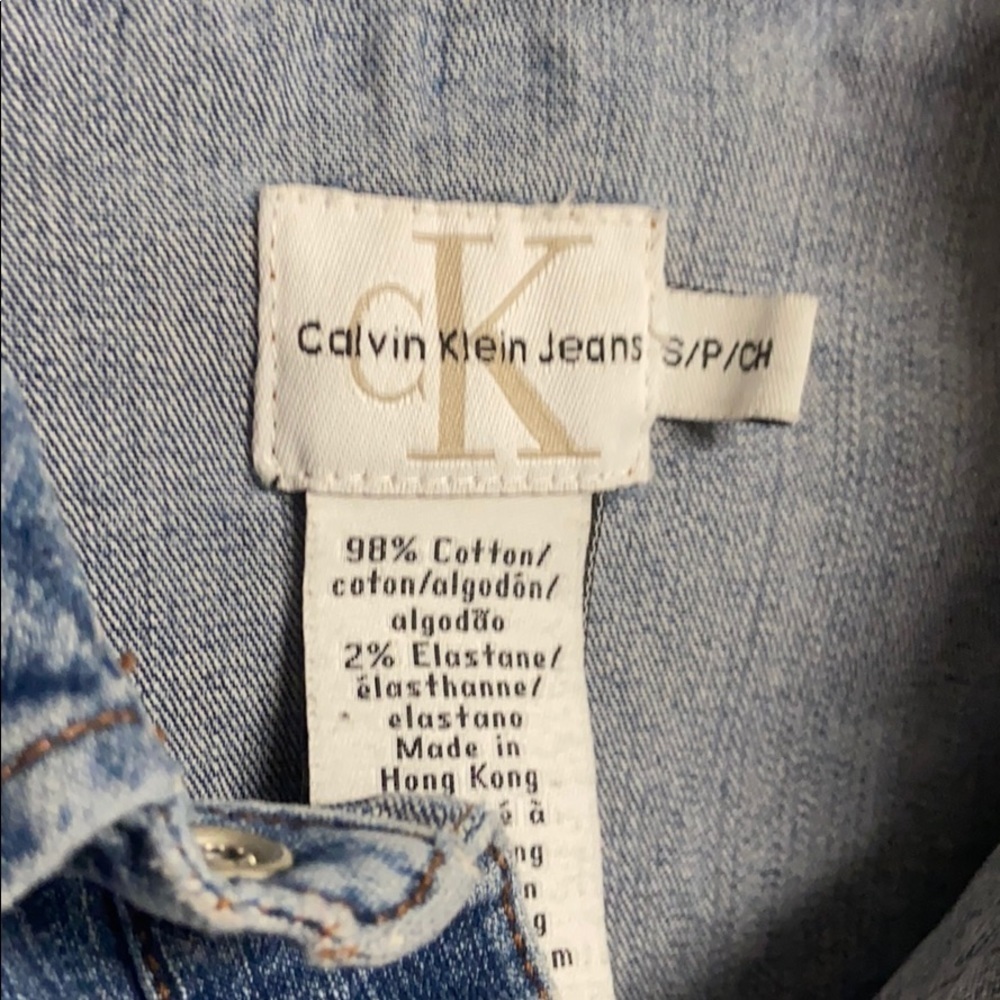 Calvin Klein (CK) Denim Shirt Women's' S/P Snap - Picture 2 of 9